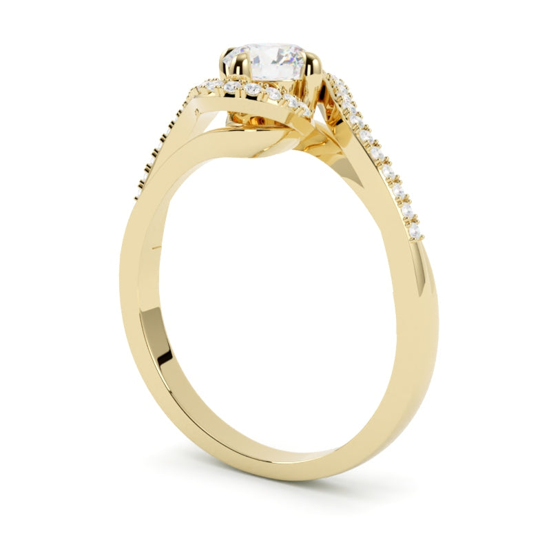 Pierścionek z diamentem Bianca – złoto białe 750 – GOLDPORT